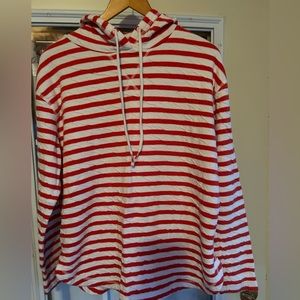 Eddie Bauer Safari Duofold Striped Pullover, Size Large